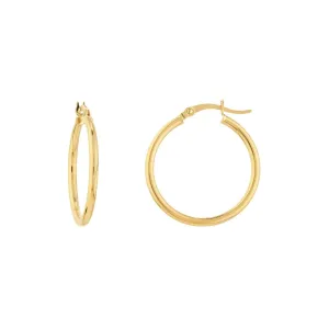 10K Yellow Gold 2x25mm Hoops