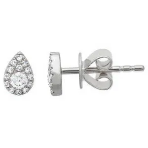 1/4 Carat Diamond Pear Studs