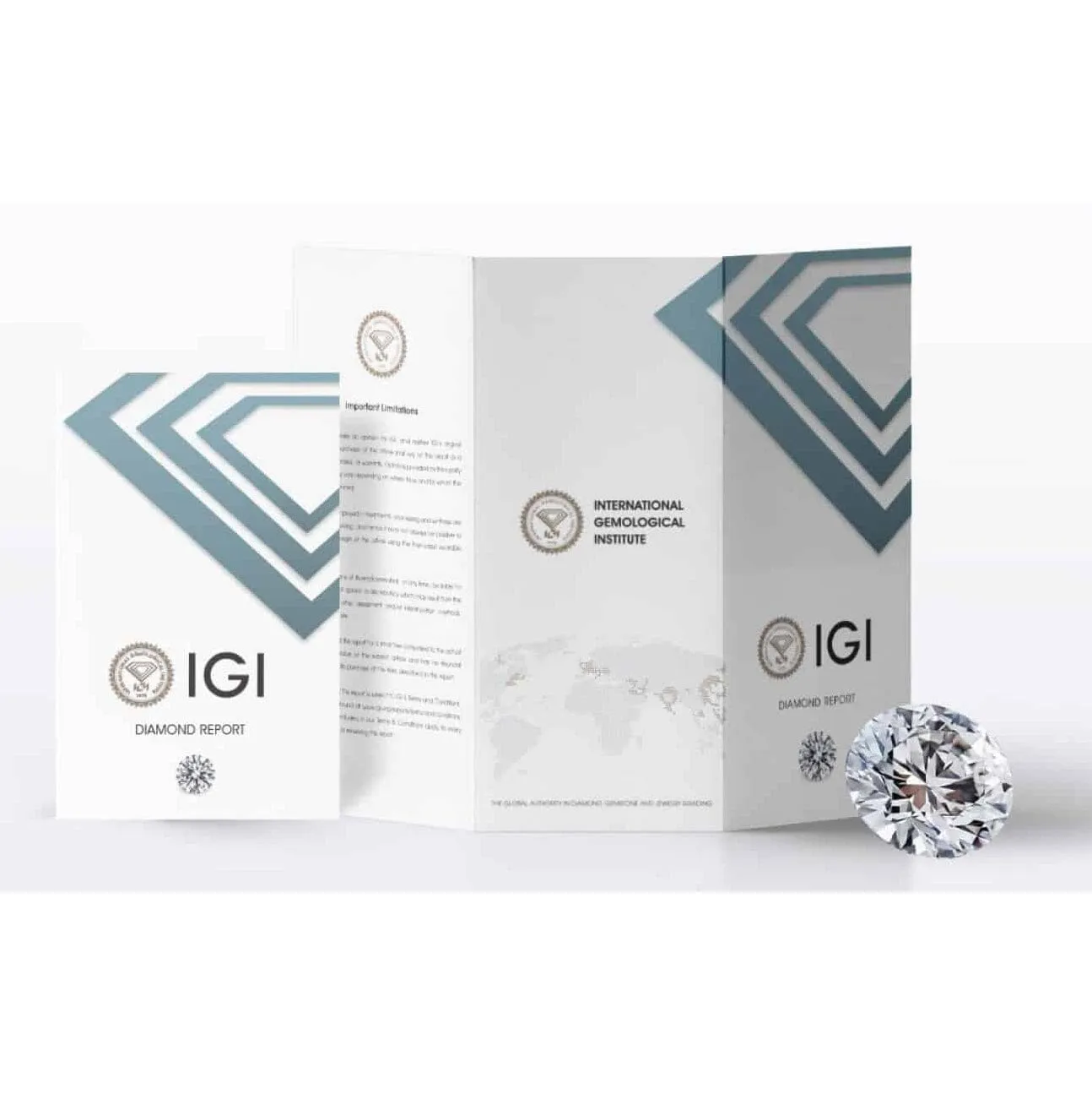 14K Solid White Gold 2.00ct Lab-Grown Round IGI Certified Diamond Stud Earrings