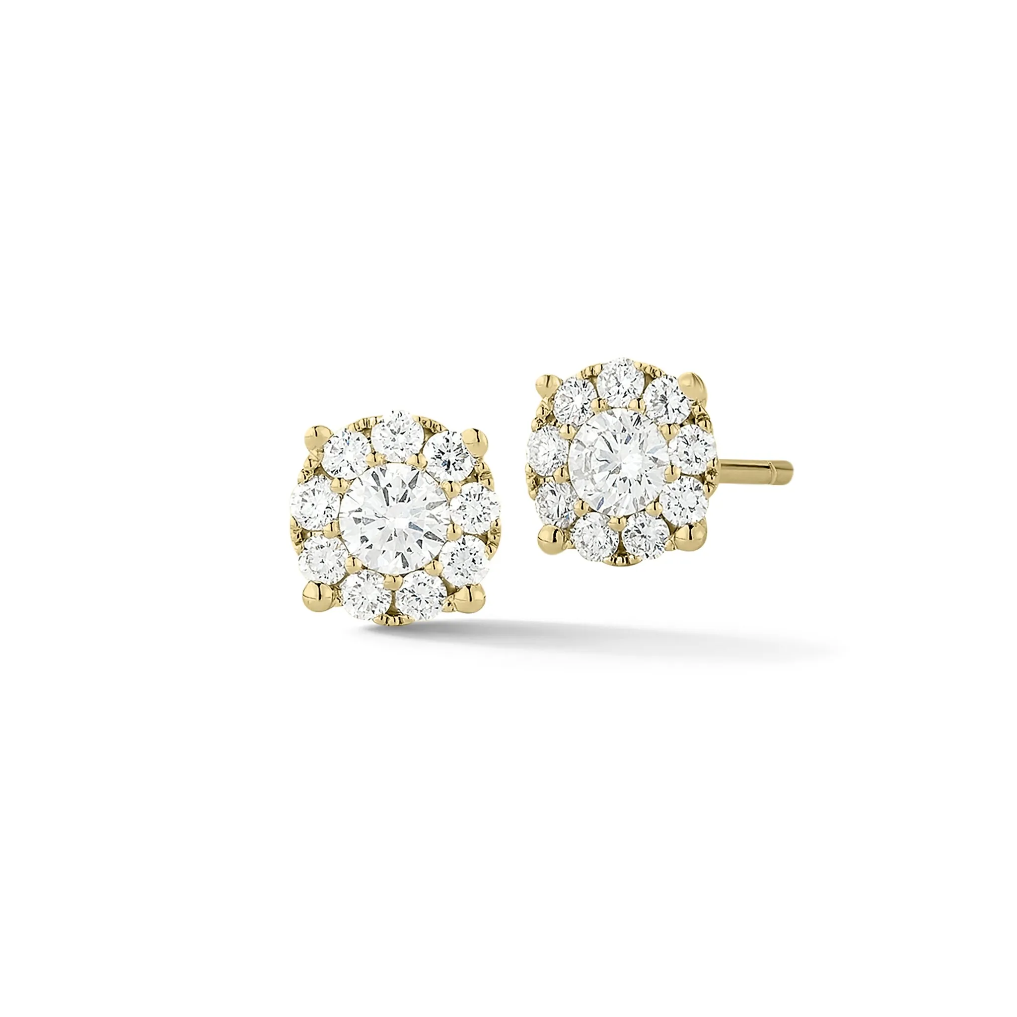 .56ct Round Diamond Cluster Earrings