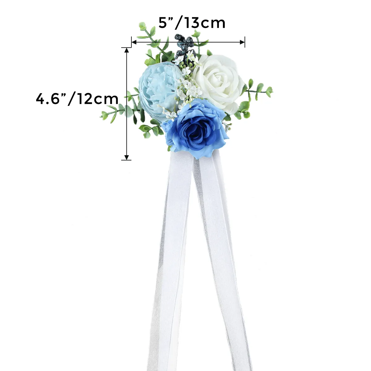 6Pcs Blue & White Aisle Flower Arrangement