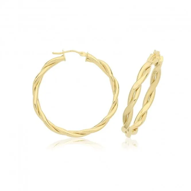 9ct Yellow Gold Hoop Earrings ER1220