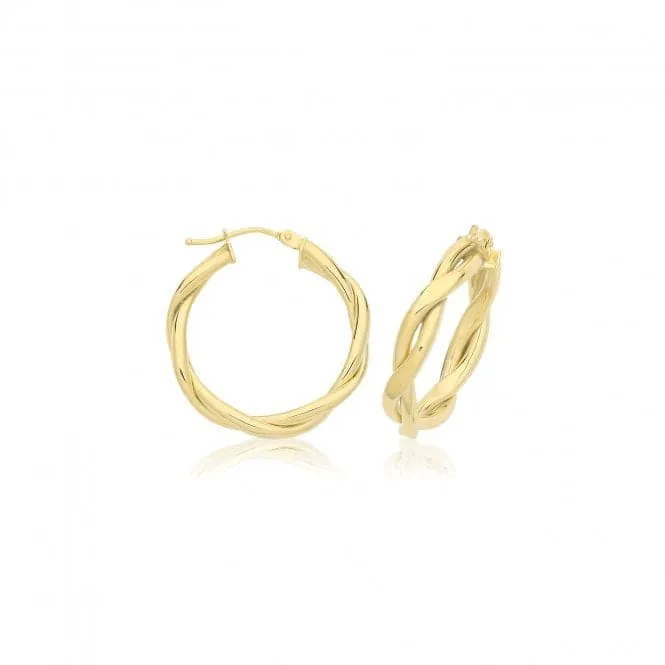 9ct Yellow Gold Hoop Earrings ER1220