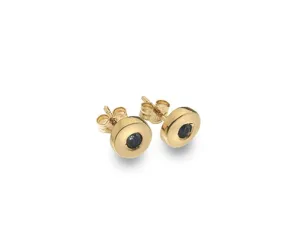 9ct Yellow Gold Sapphire Stud Earrings