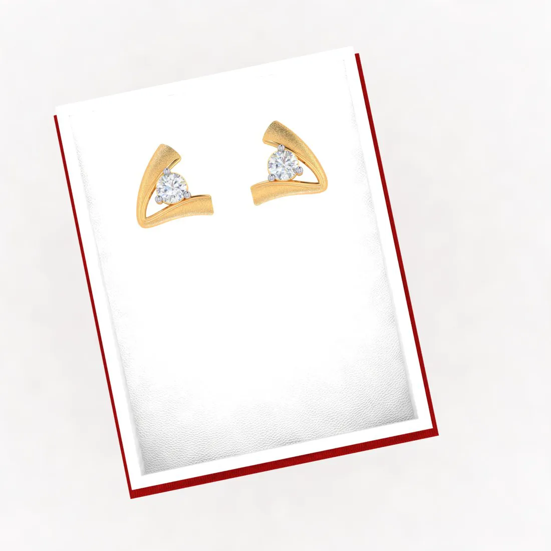 A Shape 18k Diamond Gold Earnings