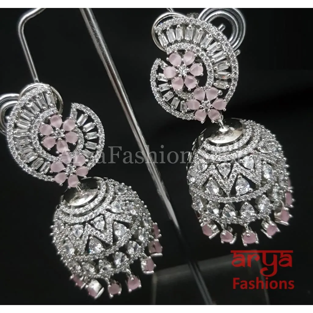 Aisha Cubic Zirconia Jhumka Earrings