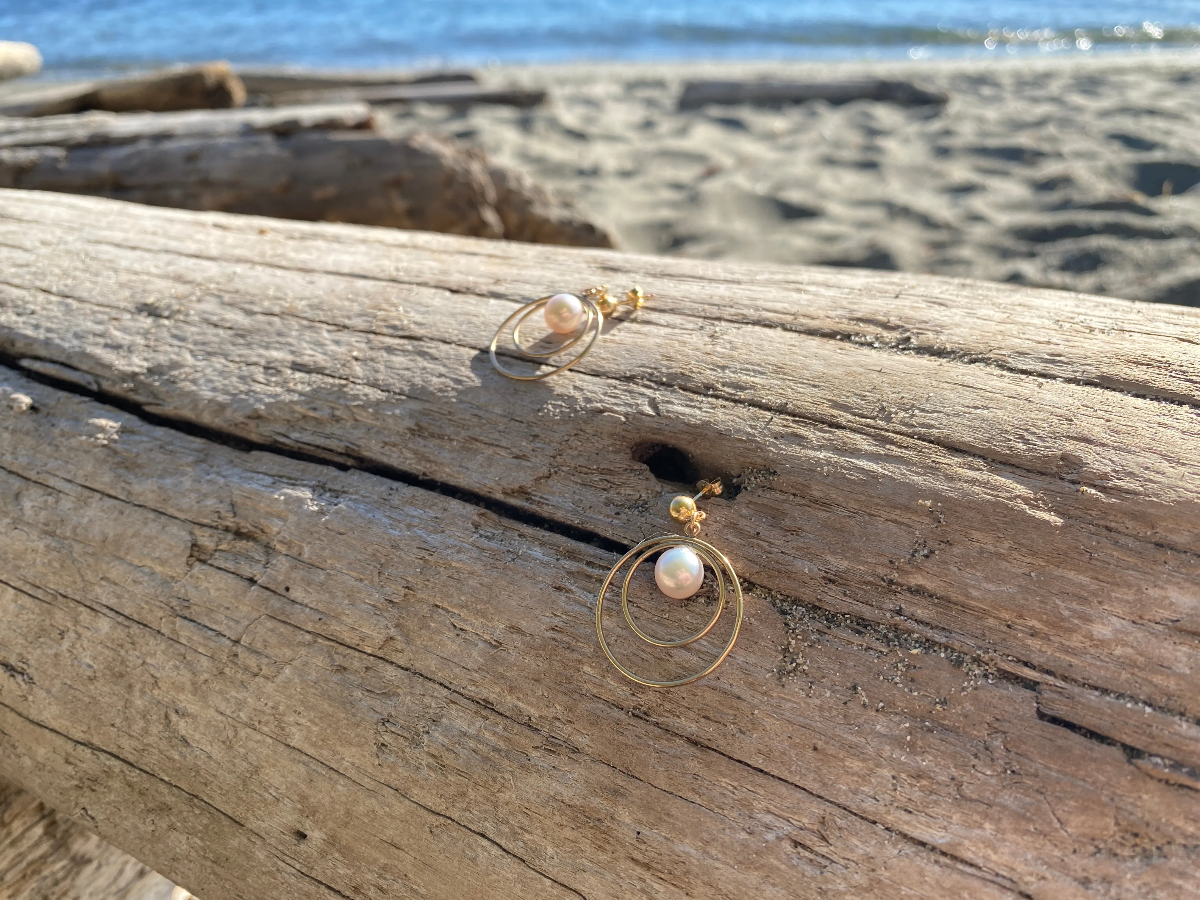 Akoya Pearl Fairy Hoop Earrings