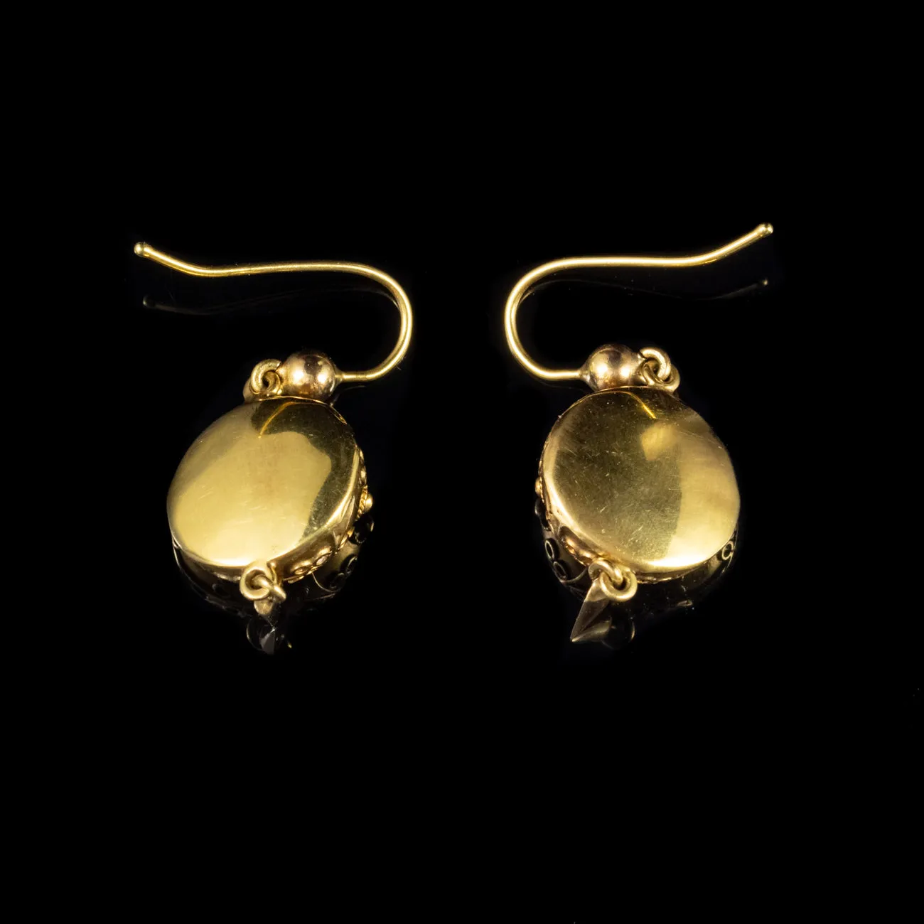 Antique Victorian Cannetille Drop Earrings 18Ct Gold Circa 1880