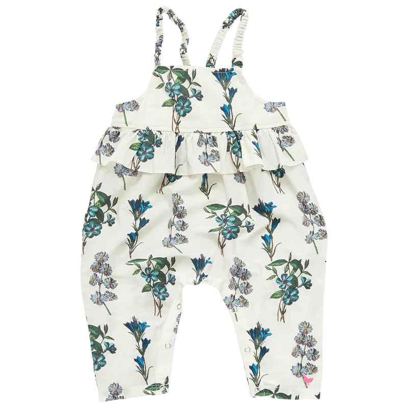 Baby Girl Jumpsuits and Rompers | Brianne Jumper- Blue Botanical | PInk Chicken