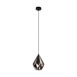 Carlton 1 Pendant Light Small - Copper