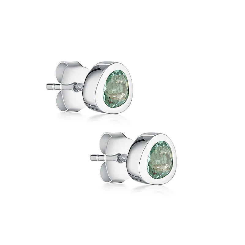 CELEBRATION STUDS - GREEN AMETHYST