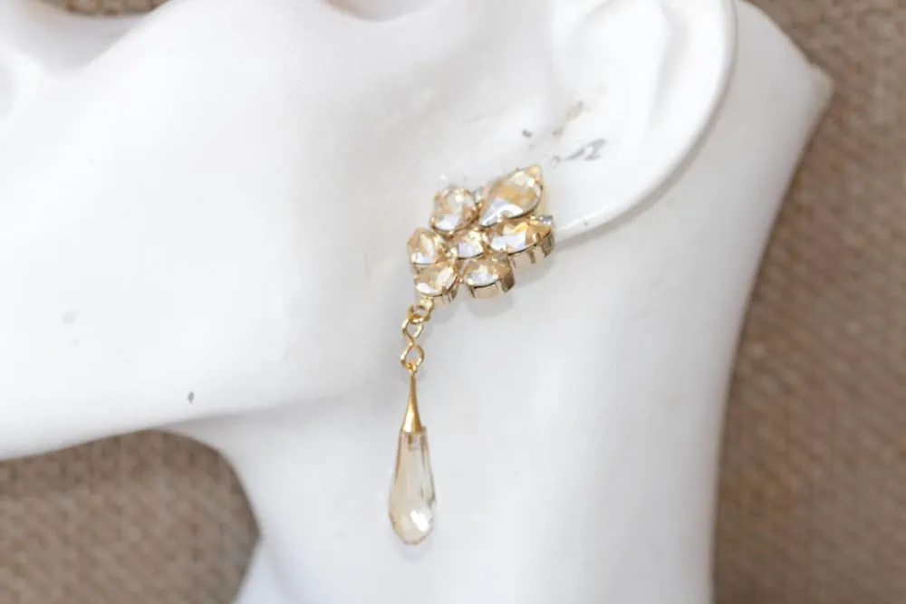 CHAMPAGNE CHANDELIER EARRINGS