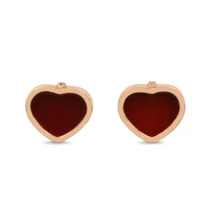 Chopard My Happy Hearts Carnelian Earrings - 18ct Rose Gold