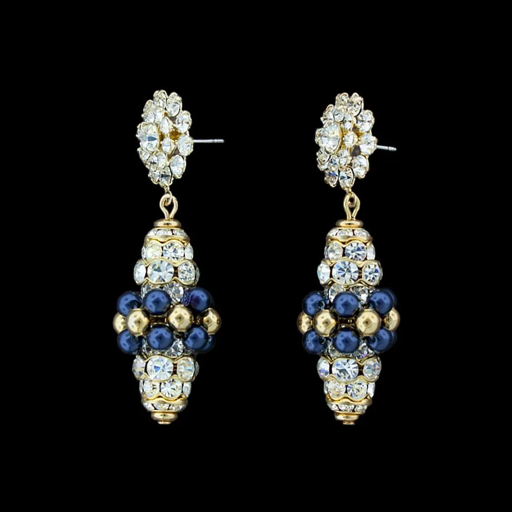 Crystal Encrusted Drop Earrings