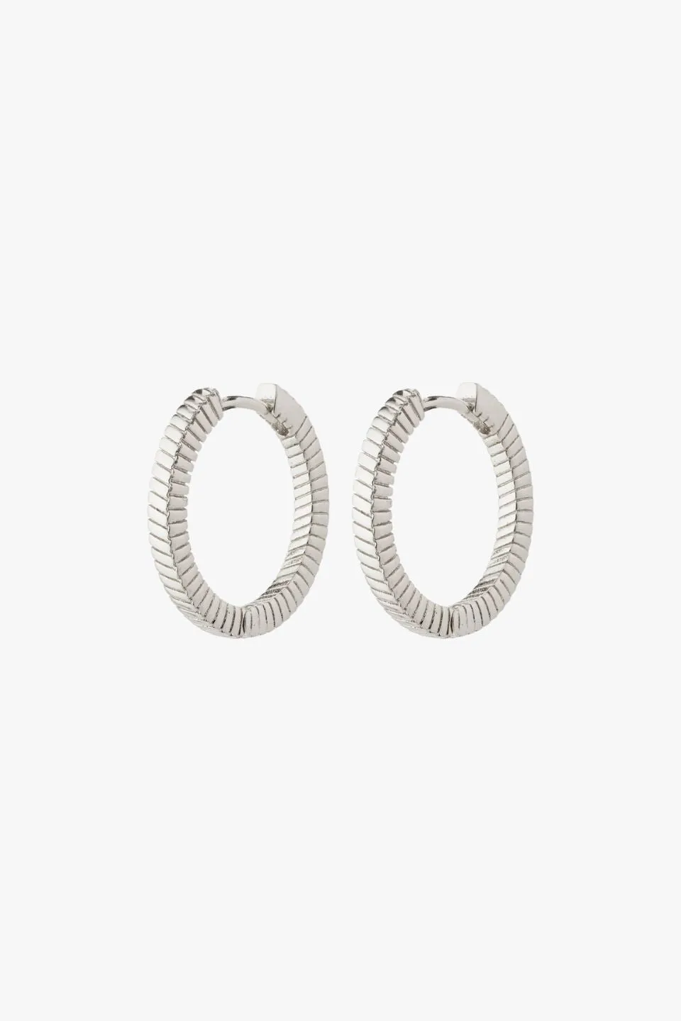 Dominique Flat Snake Silver Hoop Recycled Earrings