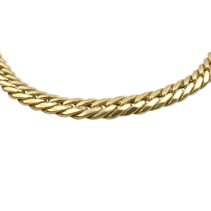 Estate 14k Yellow Gold Tapered Curb Link 18" Chain