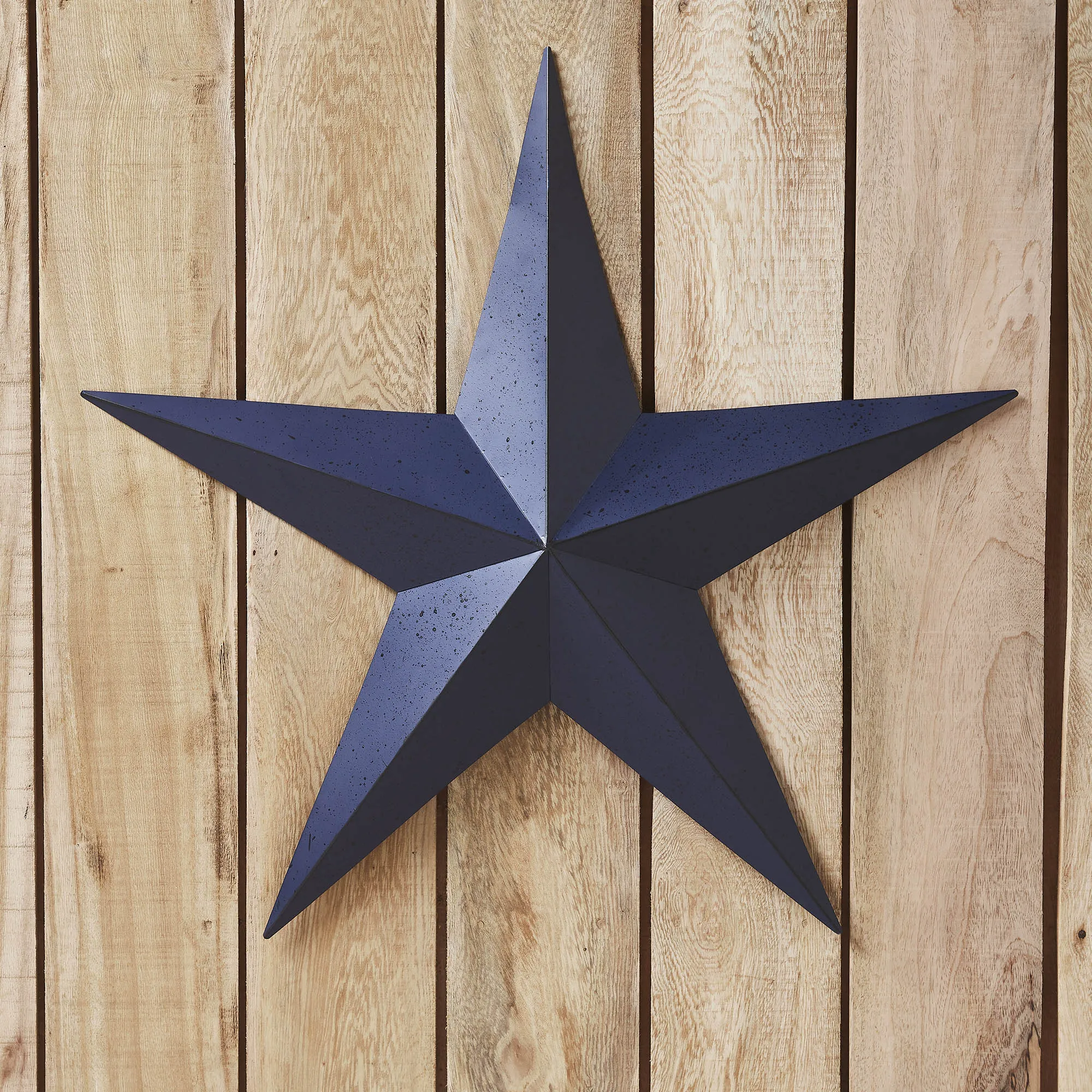 Faceted Metal Star Navy Wall Hanging 24x24