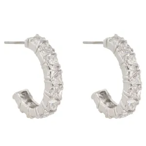 Freya Trillion Cut Hoop Earrings | 4.5ct