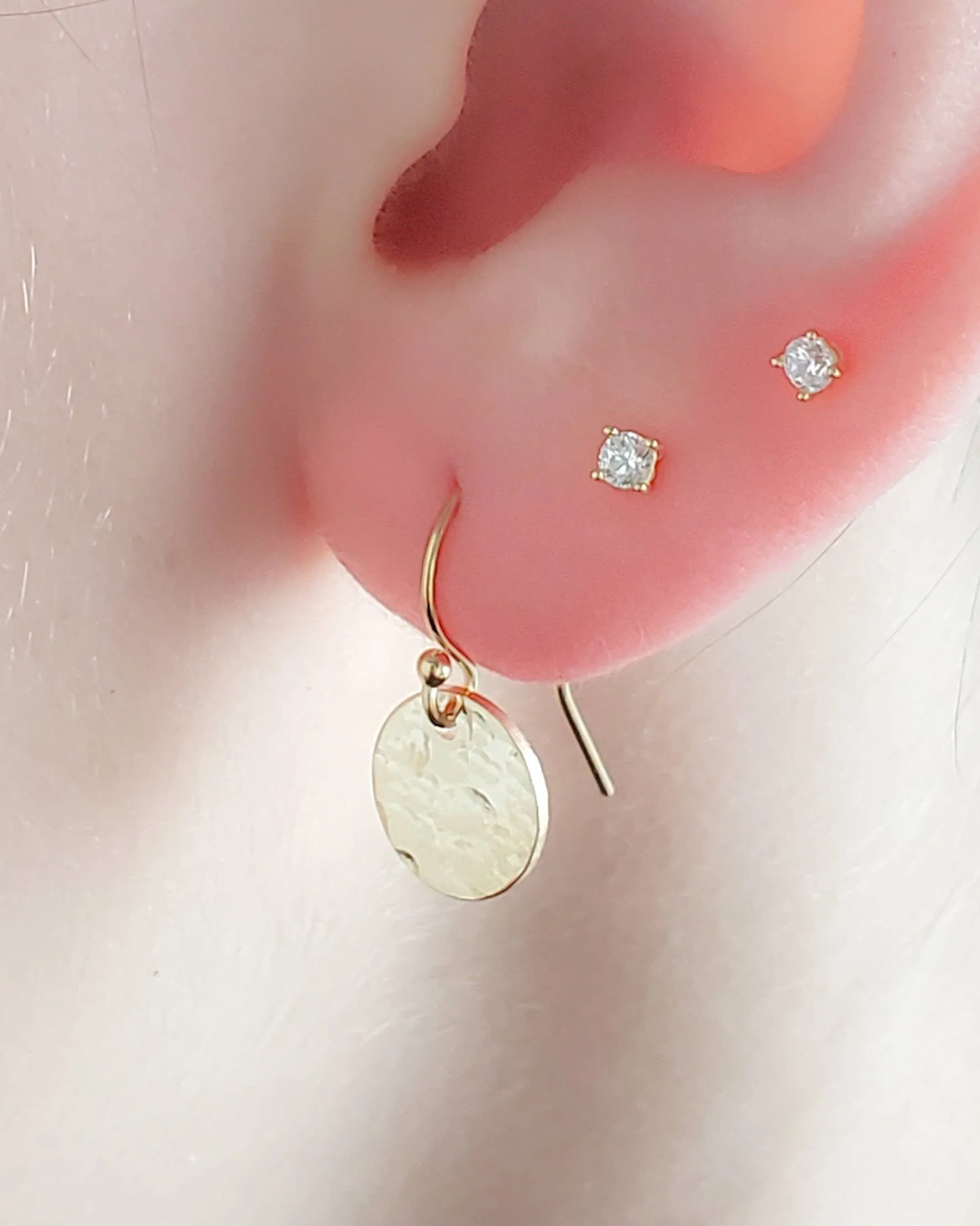 Gold Disk Earrings