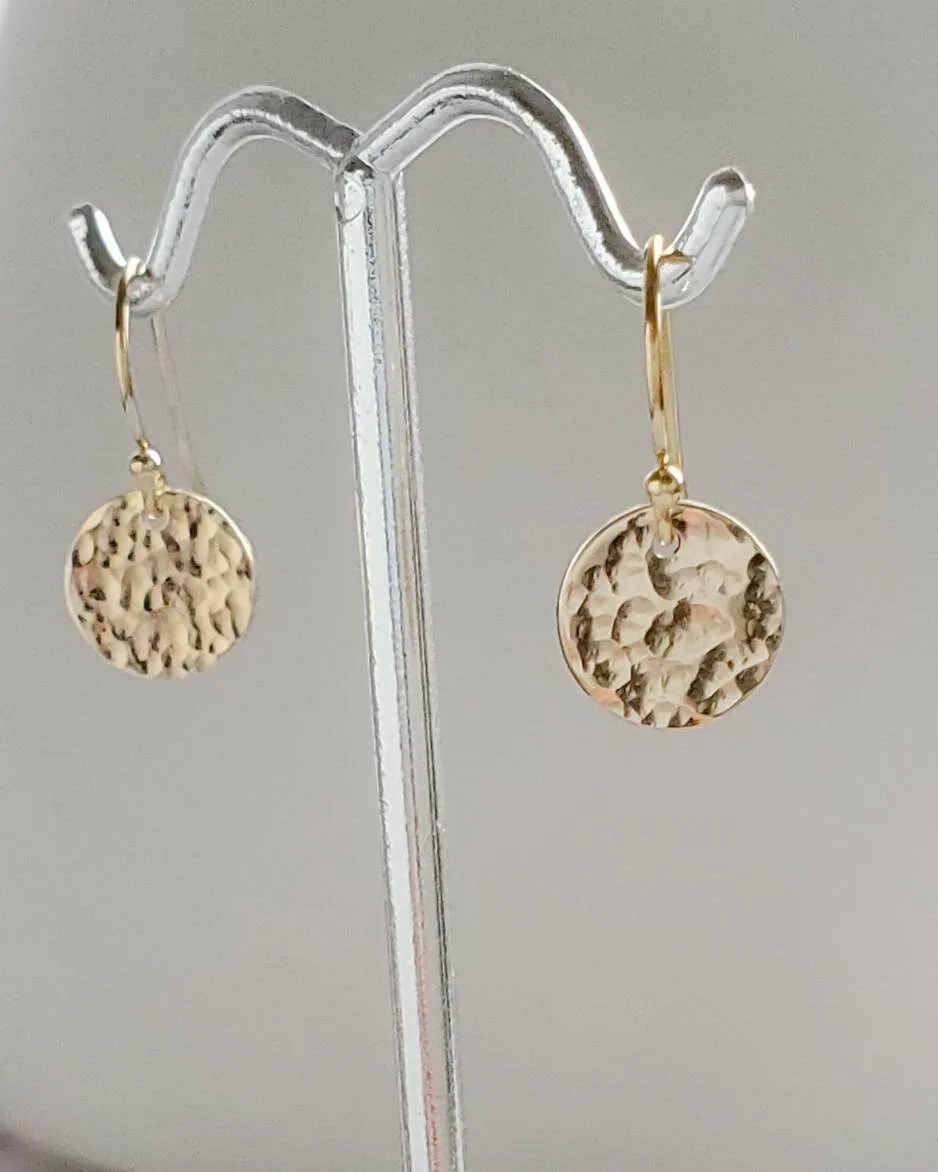 Gold Disk Earrings