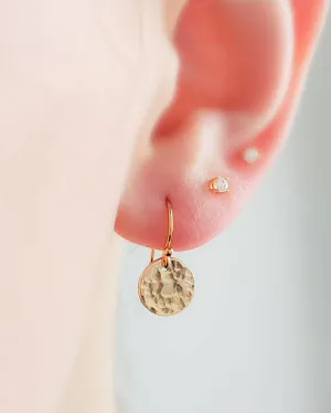 Gold Disk Earrings