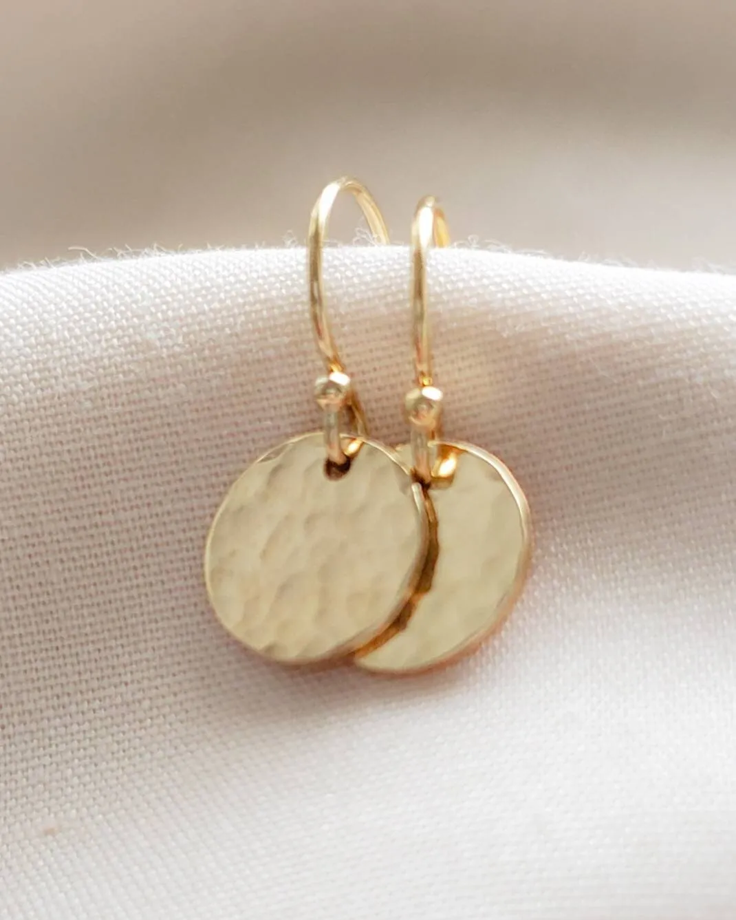 Gold Disk Earrings