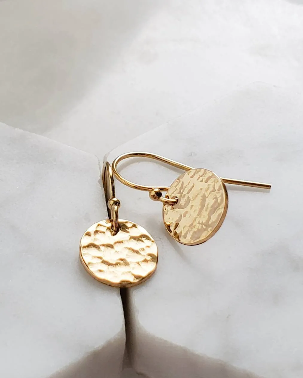 Gold Disk Earrings