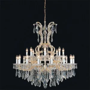 Gold Or Chrome Maria Theresa Chandelier In 5 Sizes