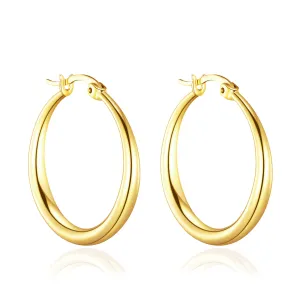 Gold Plated 25mm Hoop Earrings