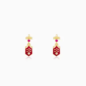 Golden Royal Dangling Earrings