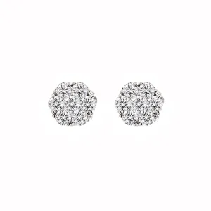 Harmony Jewel Collection Round Diamond Stud Earrings, 6ctw Look