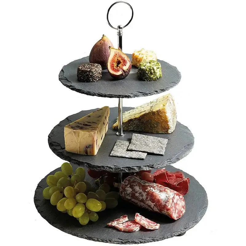 Kitchen Craft Artesa 3 Tier Slate Serving Stand 28.5 x 34.5cm