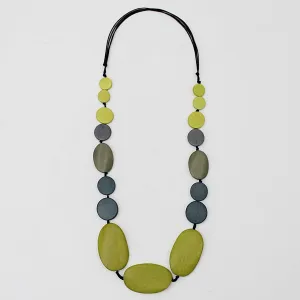 Lime and Gray Sybil Necklace