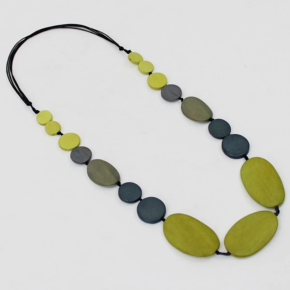 Lime and Gray Sybil Necklace