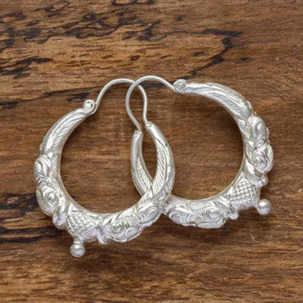 Medium Silver Mawari Earrings