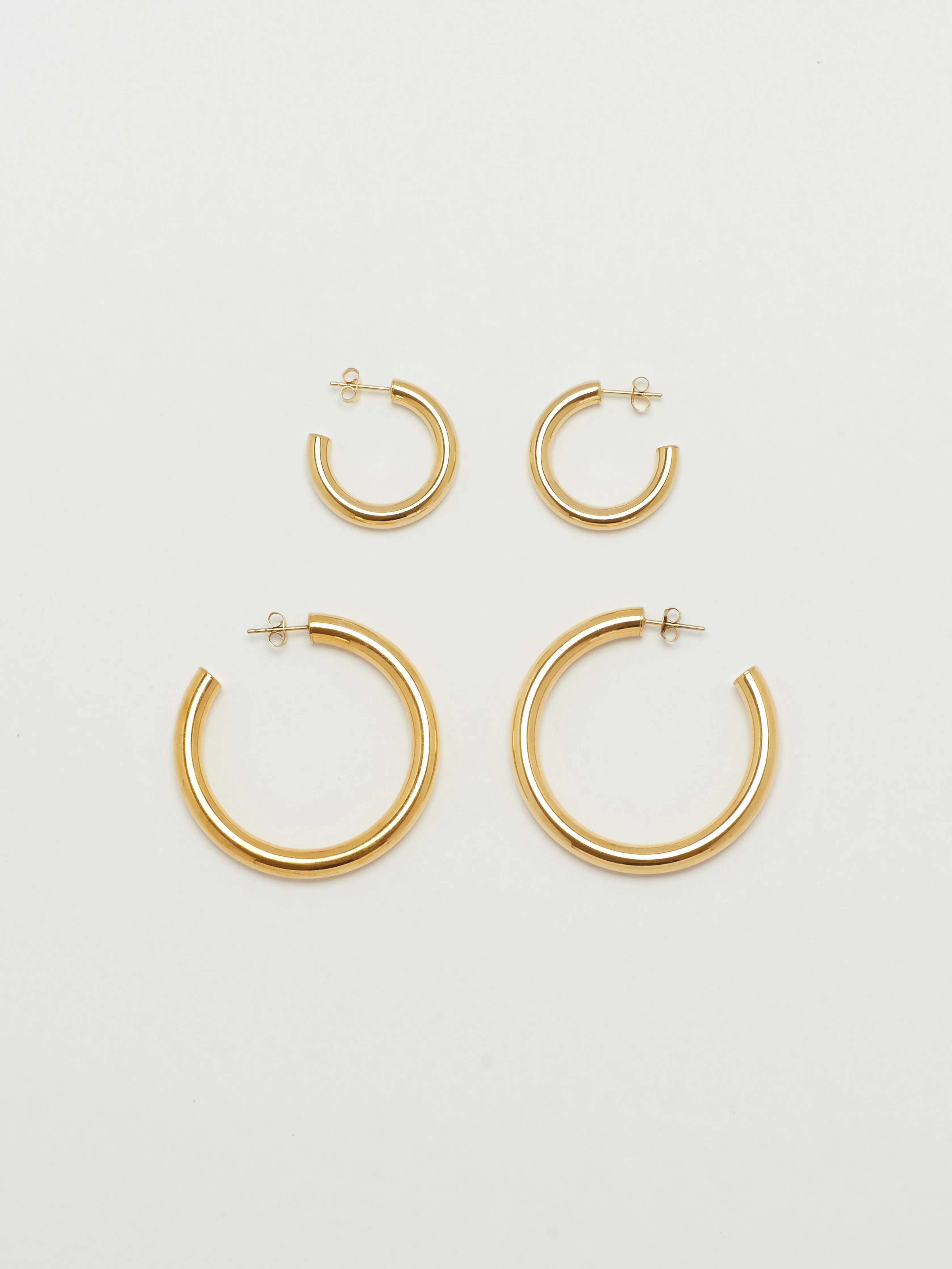 Mini Gold Hollow Hoops