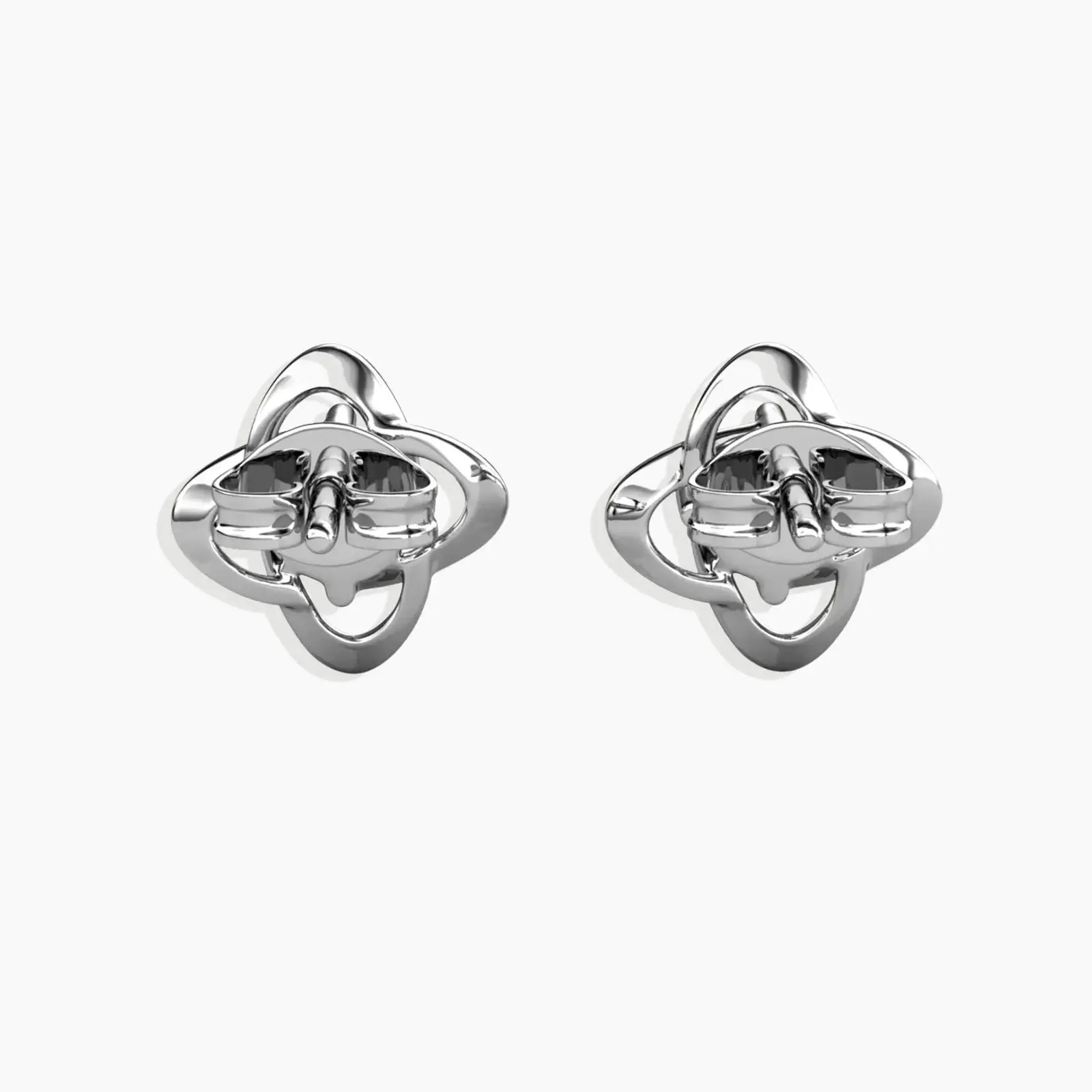 Moissanite 1ct. Galaxy Stud Earrings in Sterling Silver