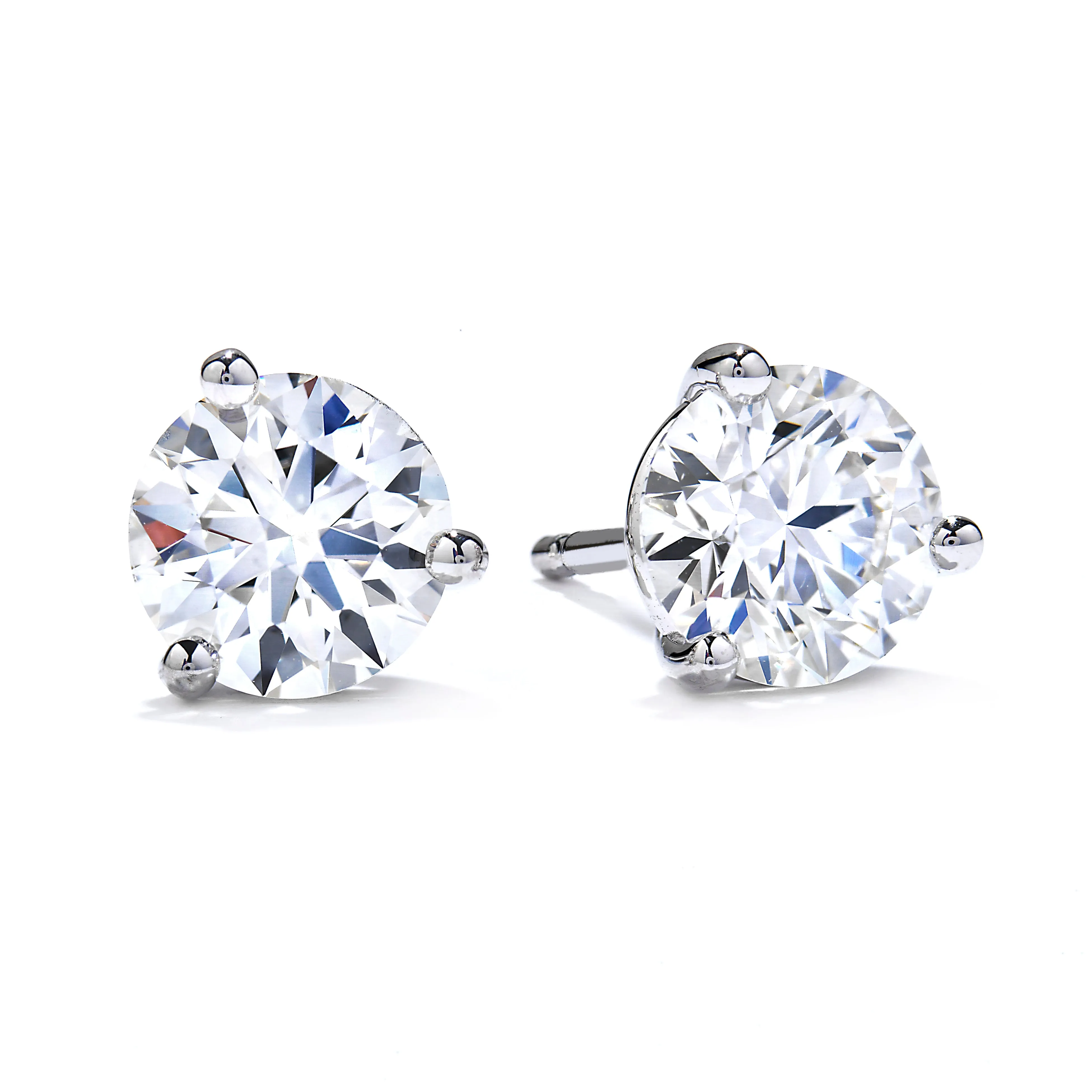 Mountz Collection 2.03CTW Diamond Stud Earrings in 14K White Gold