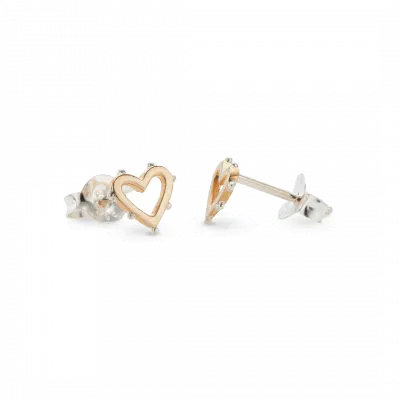 Palas - Open Heart Stud Earrings