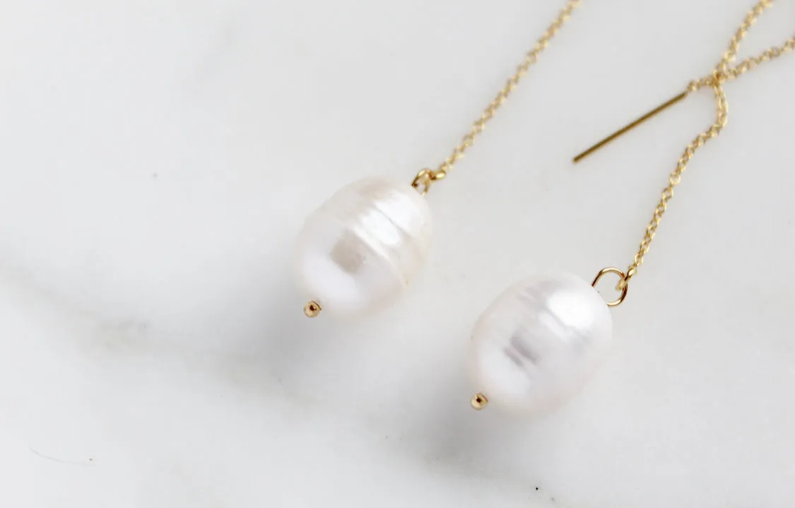 Pearl Threader Earrings