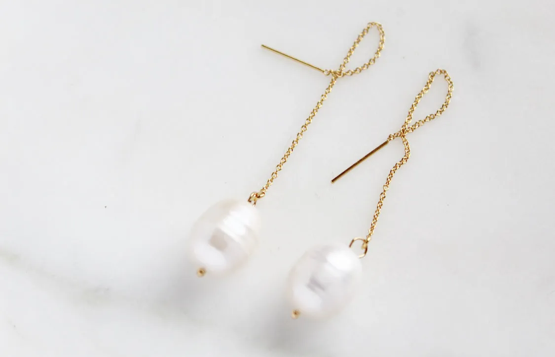 Pearl Threader Earrings