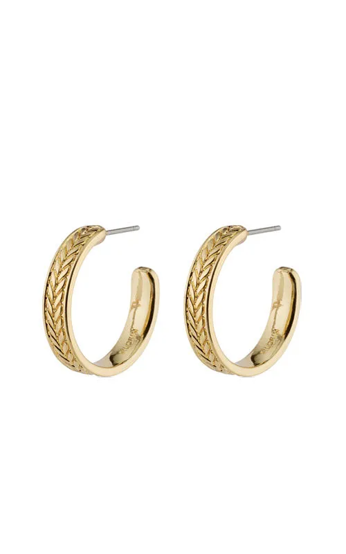 Pilgrim Legacy Hoop Earrings, gold