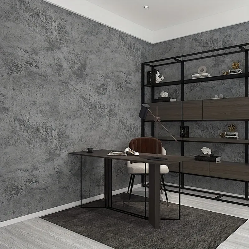 Retro Cement Dark Gray Crack Wallpaper  Transform Your Home