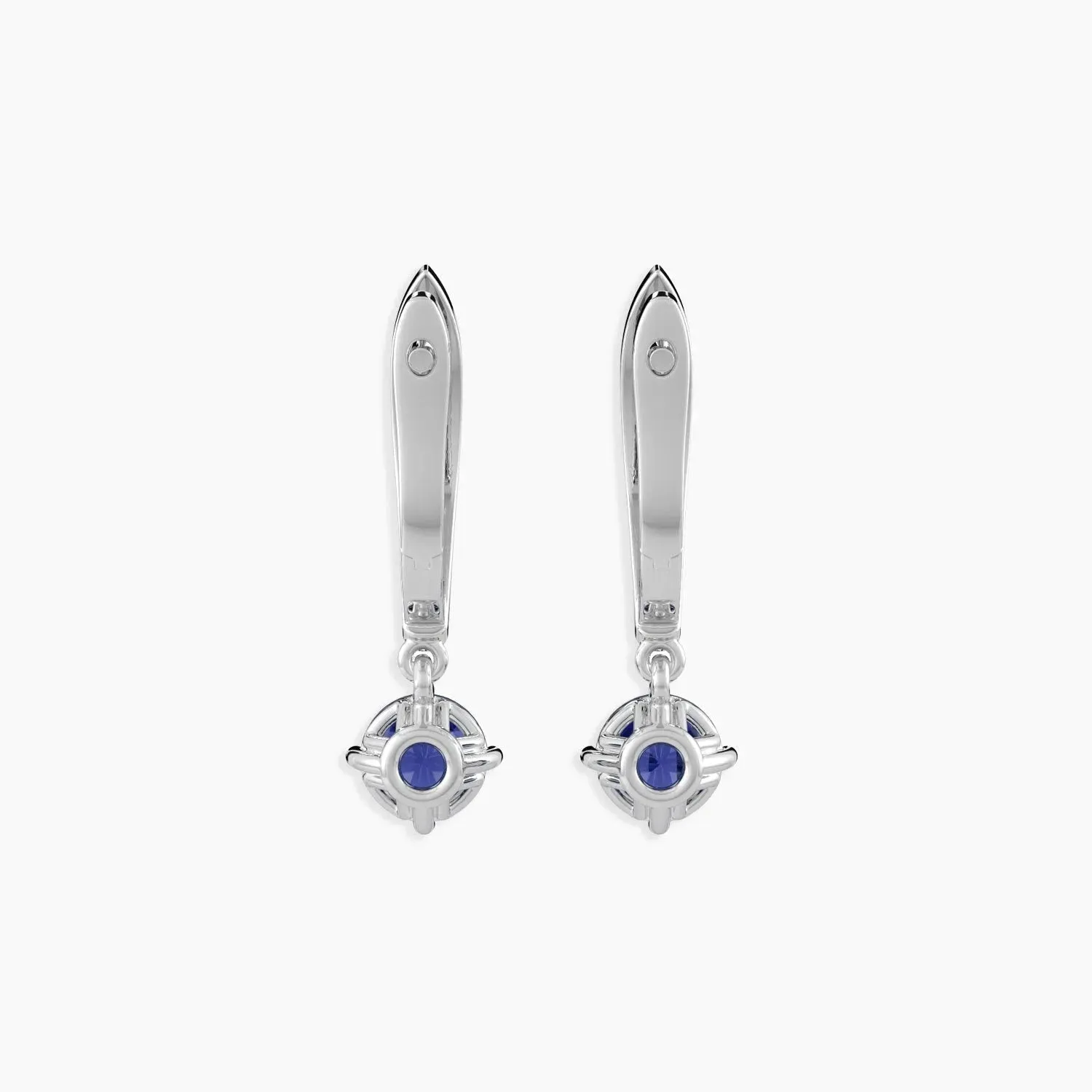 Round Shape Sapphire Drop Earrings - Irosk Australia®