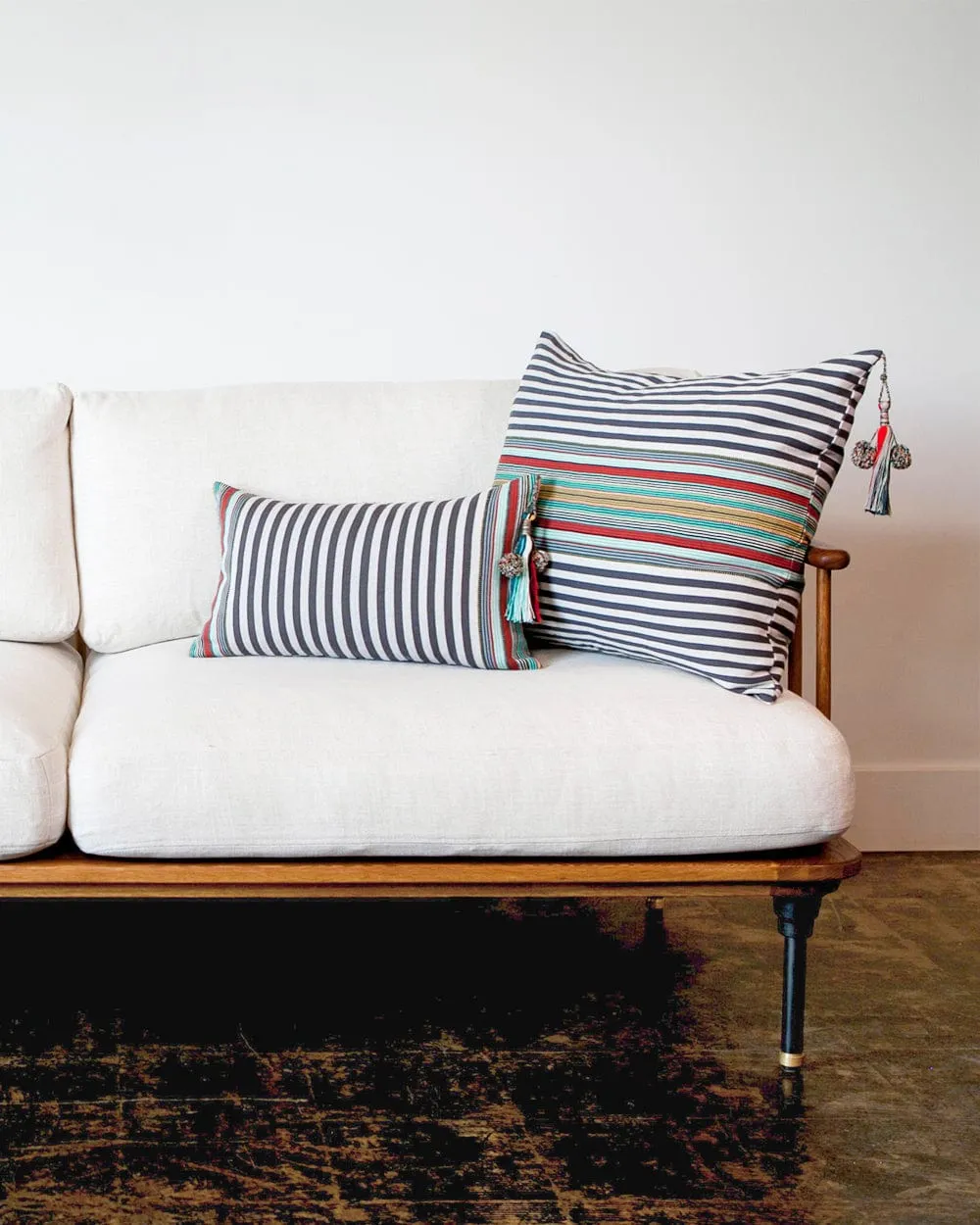 SanCri Gray Stripe Pillow