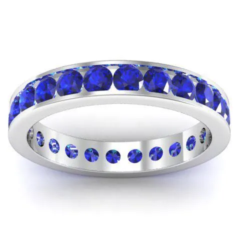 Sapphire Eternity Band in Channel Setting