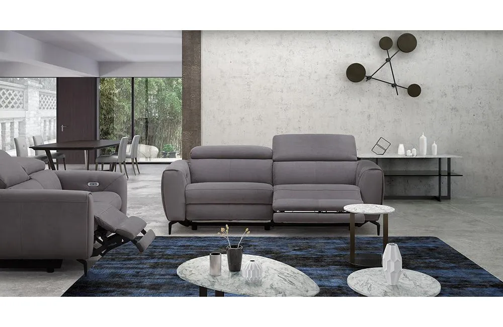 Scuzzo Gray Fabric Sofa Loveseat and Chair