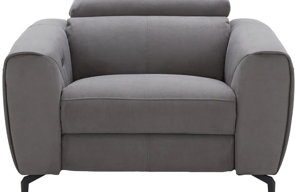 Scuzzo Gray Fabric Sofa Loveseat and Chair