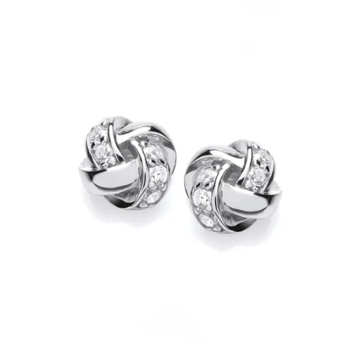 Silver Celtic Love Knot Stud Earrings