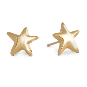 Stardust Solid Gold Stud Earrings